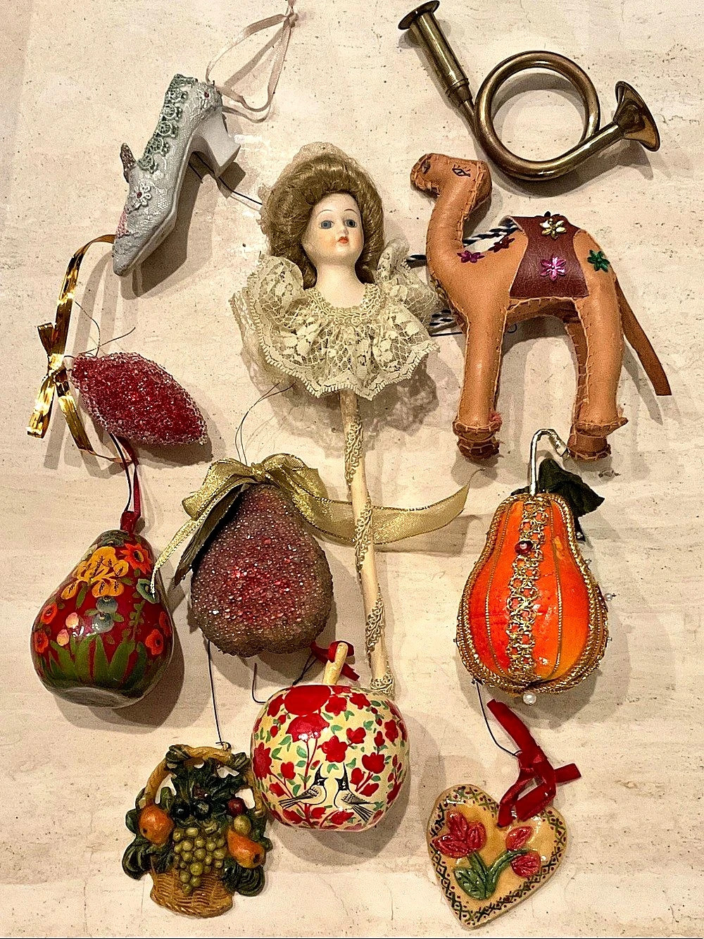 Vintage Christmas Ornaments Louis Nichole 1983 Doll Xmas Ornament Assortment